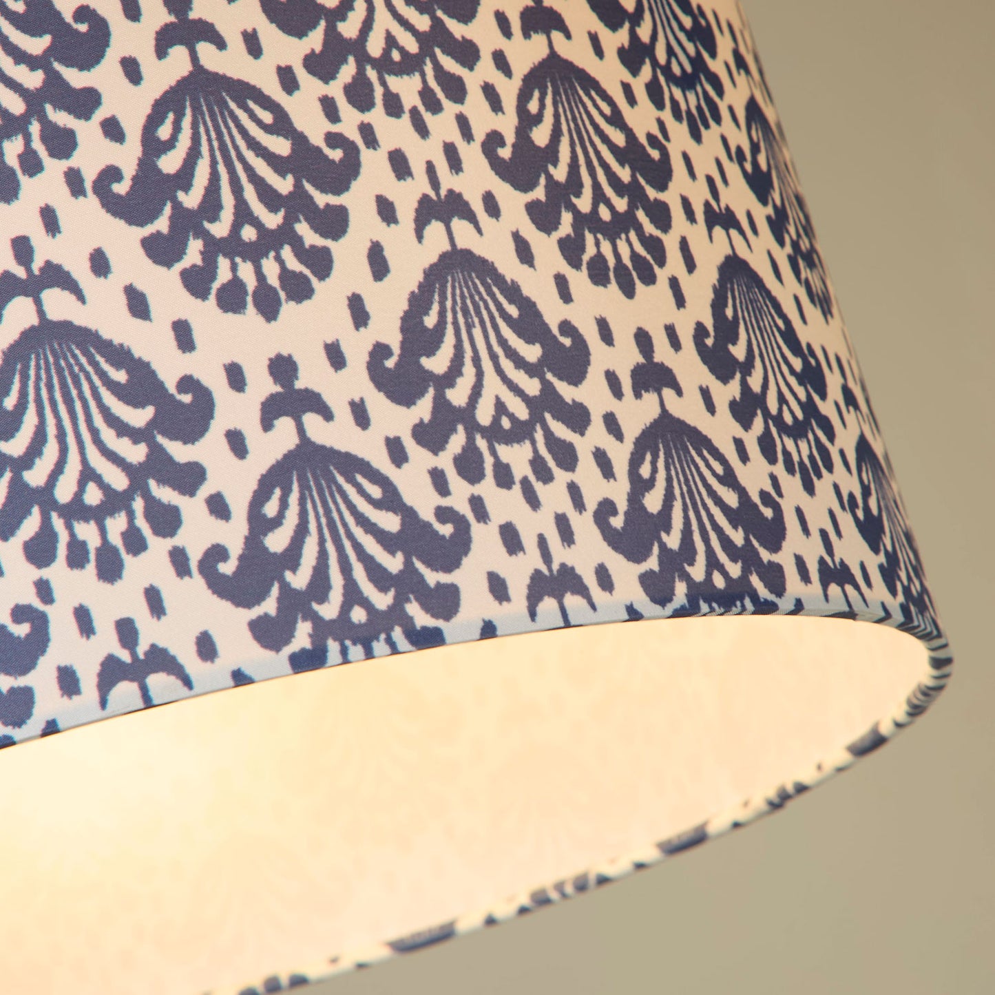 Blue Damask Print Easy Fit Light Shade
