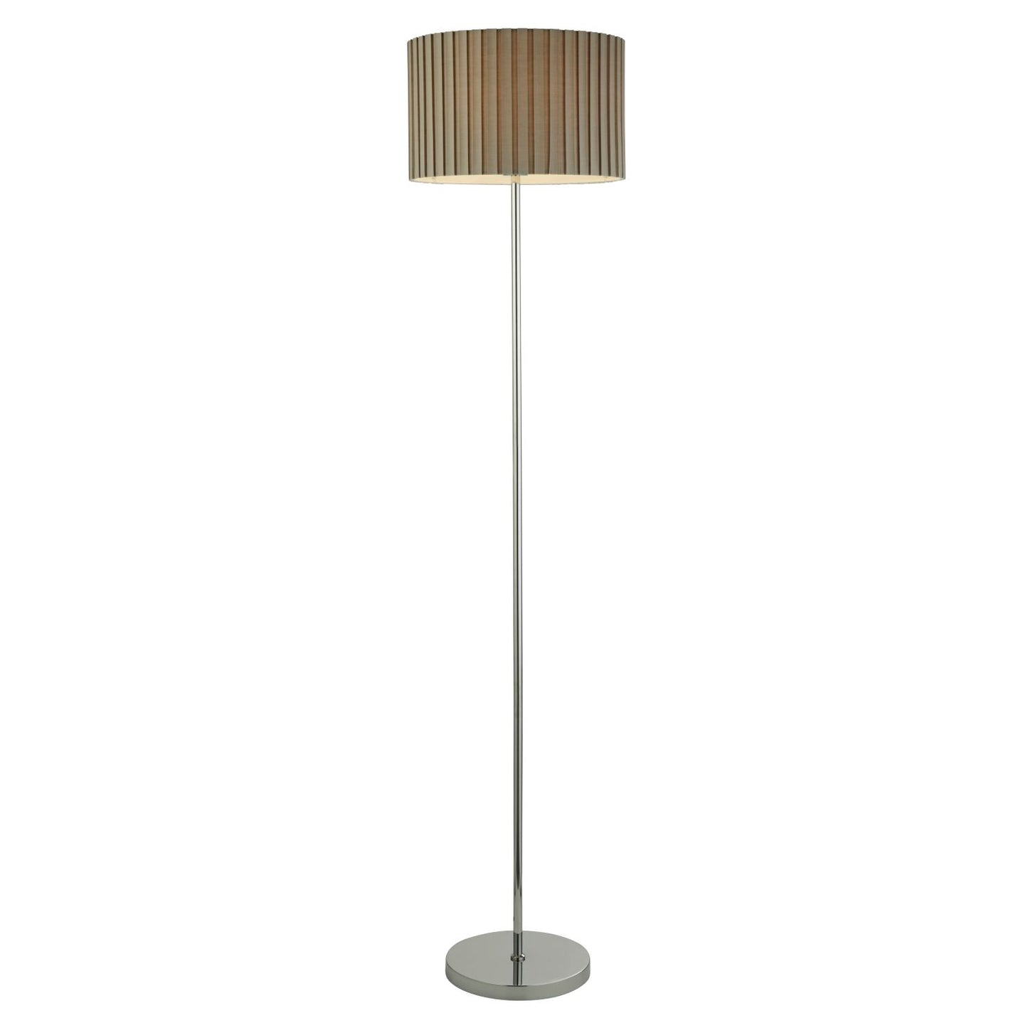 Chrome Grey Shade Floor Lamp