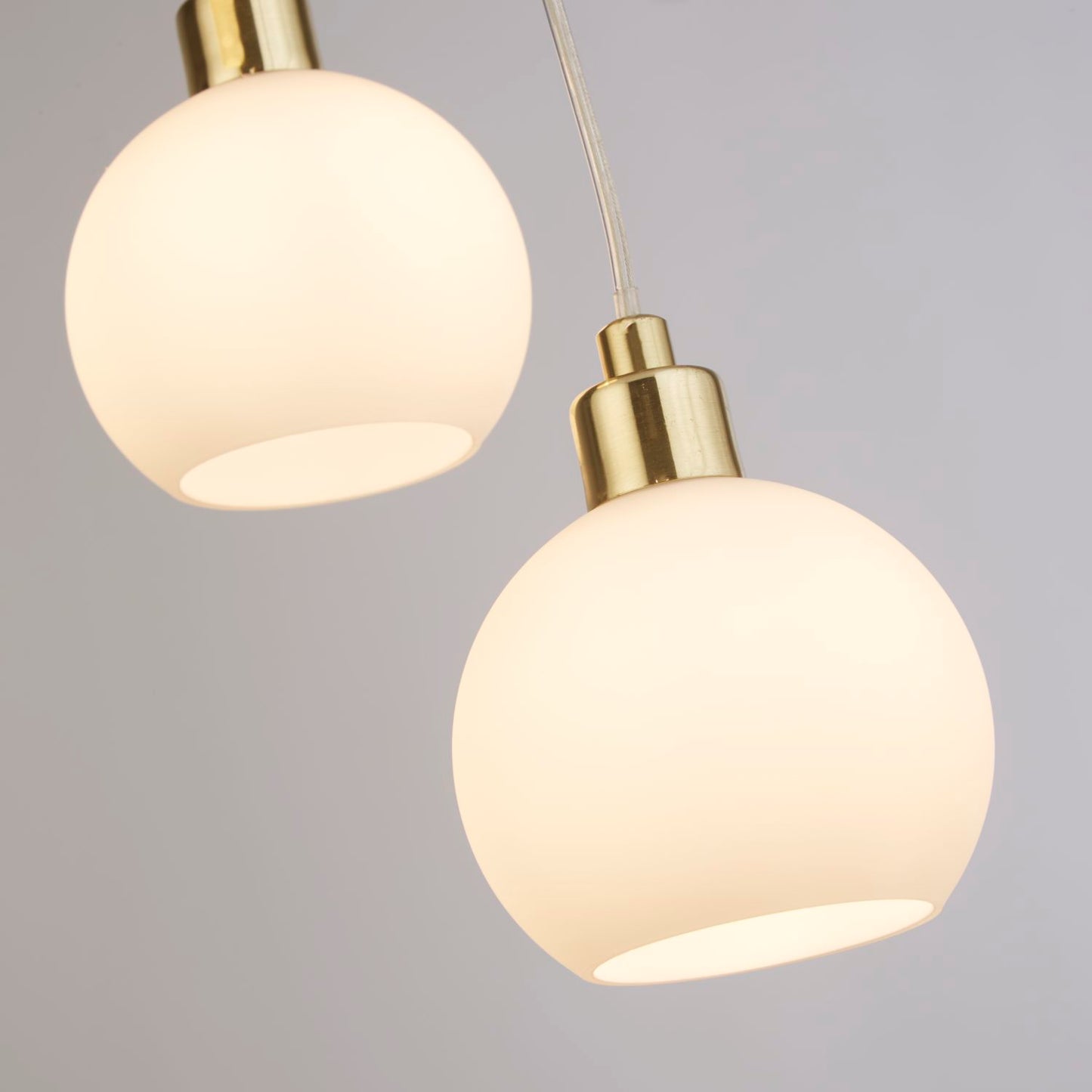 Gold And White Glass Cluster Pendant Ceiling Light