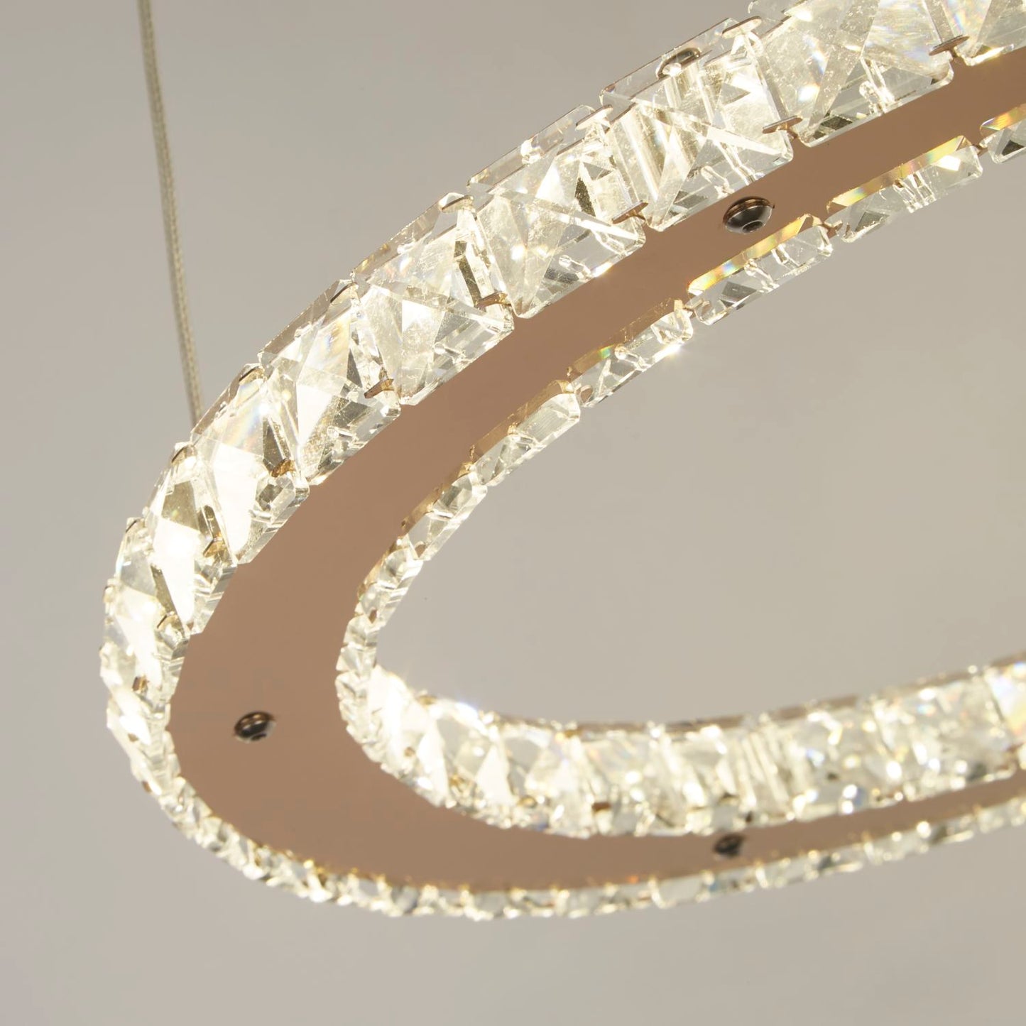 Copper LED Ring Pendant Ceiling Light