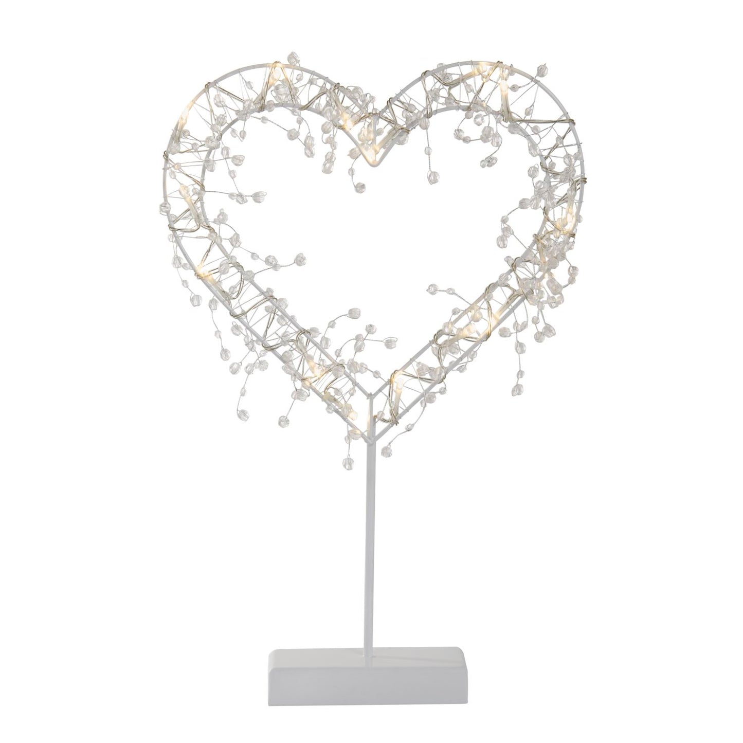 Light Up Battery Powered LED Jewel Heart