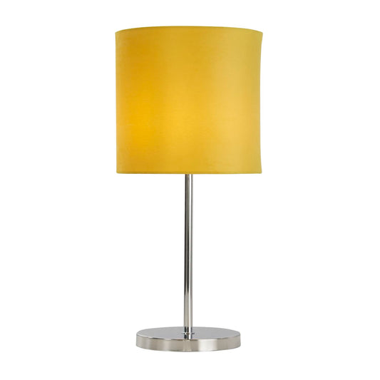 Velvet Shade Ochre Table Lamp