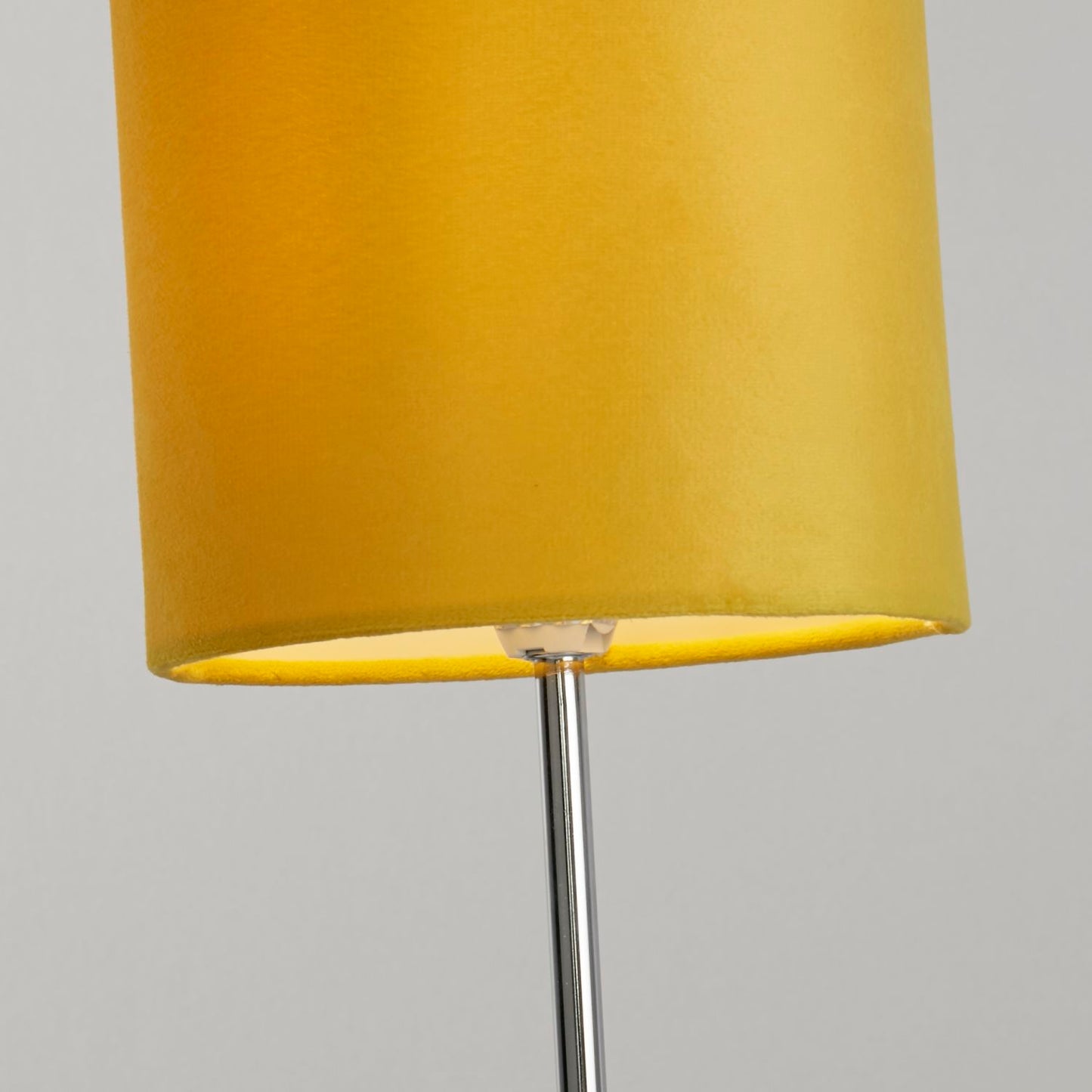 Velvet Shade Ochre Table Lamp