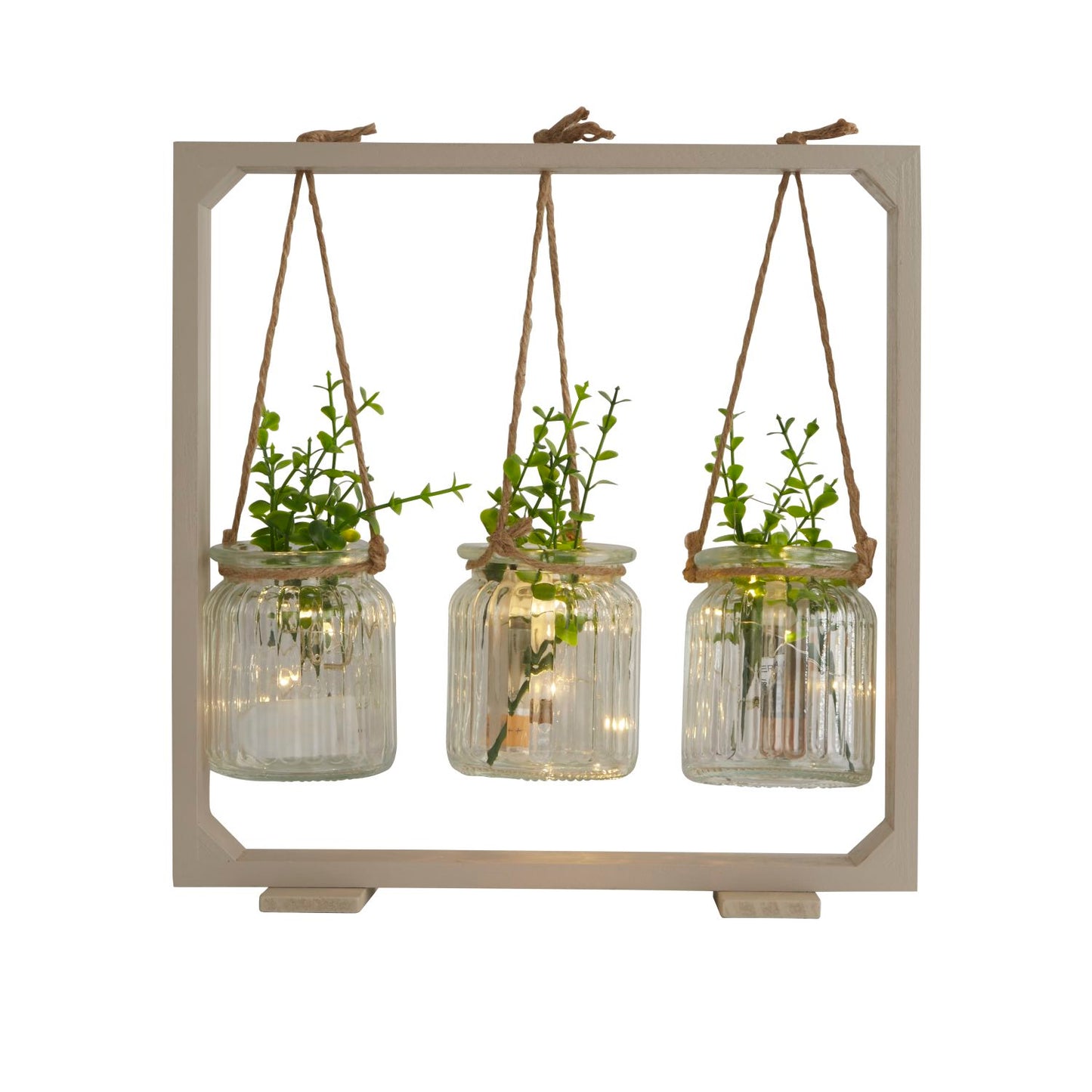 Hanging Battery Powered Light Up Planter Jars