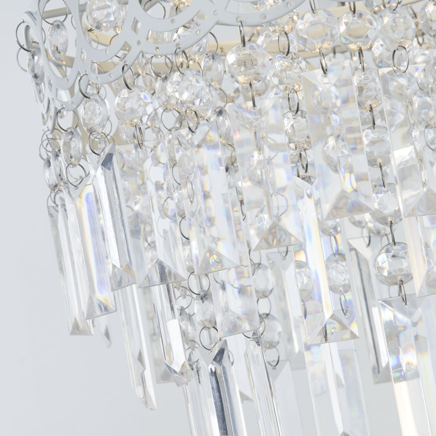 Large Vintage Clear Acrylic Chandelier Light Shade – Julian