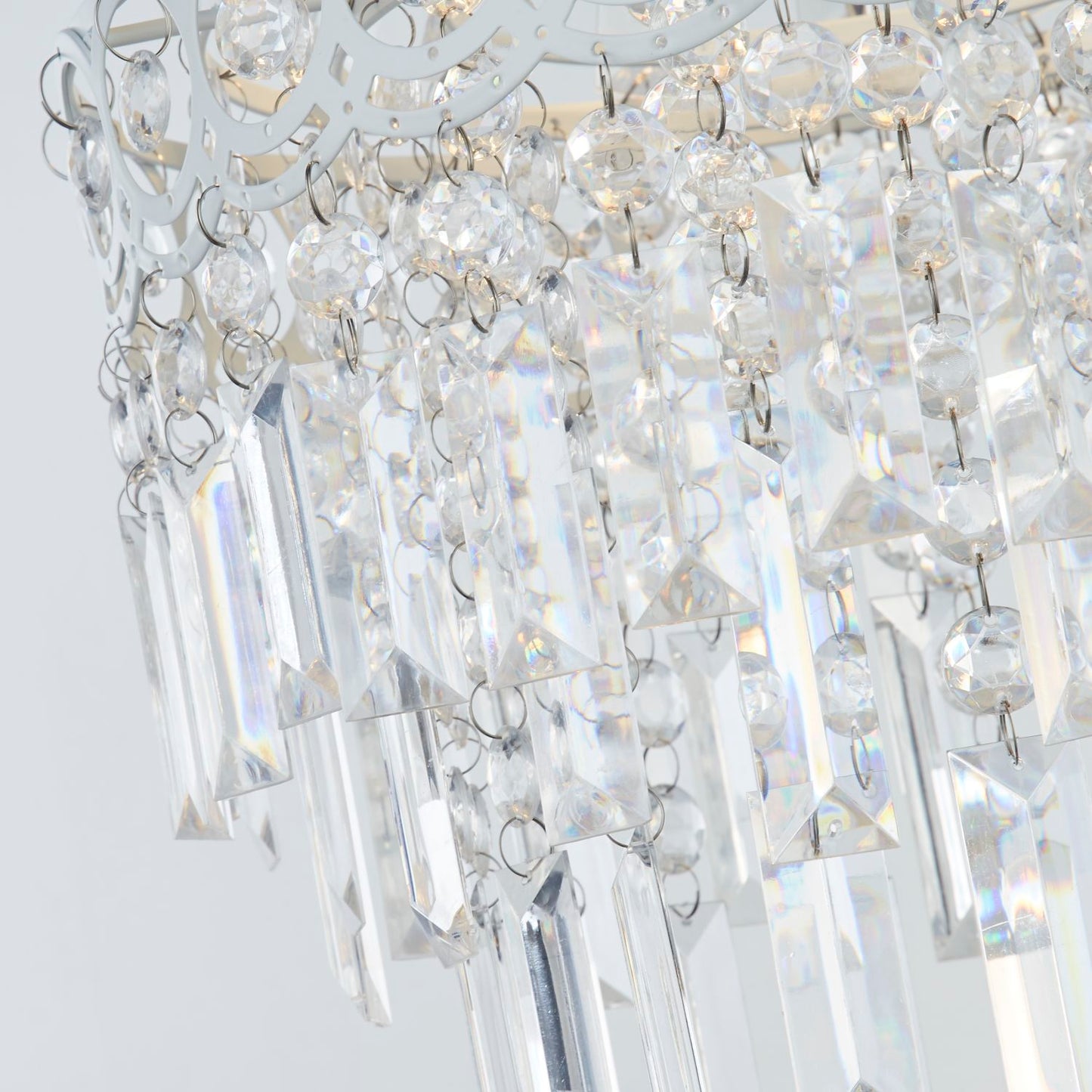 Large Vintage Clear Acrylic Chandelier Light Shade