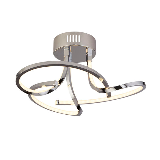 3Lt Plated Chrome LED Ceiling Light