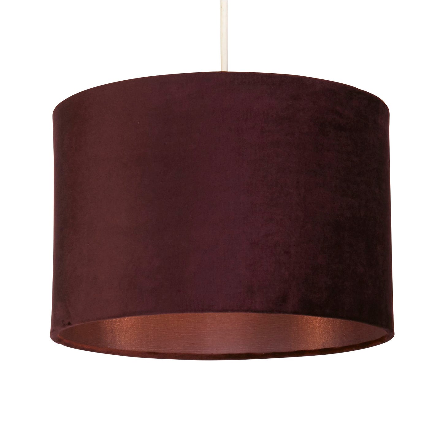 Plum Velvet Drum Light Shade (30cm)