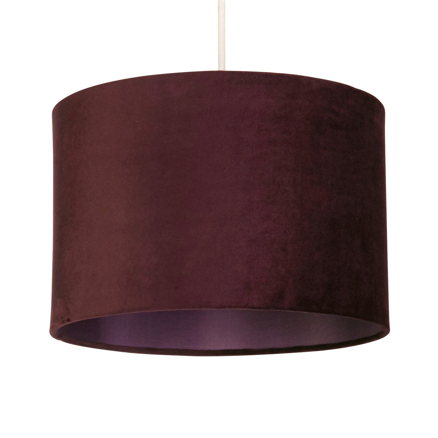 Plum Velvet Drum Light Shade (30cm)