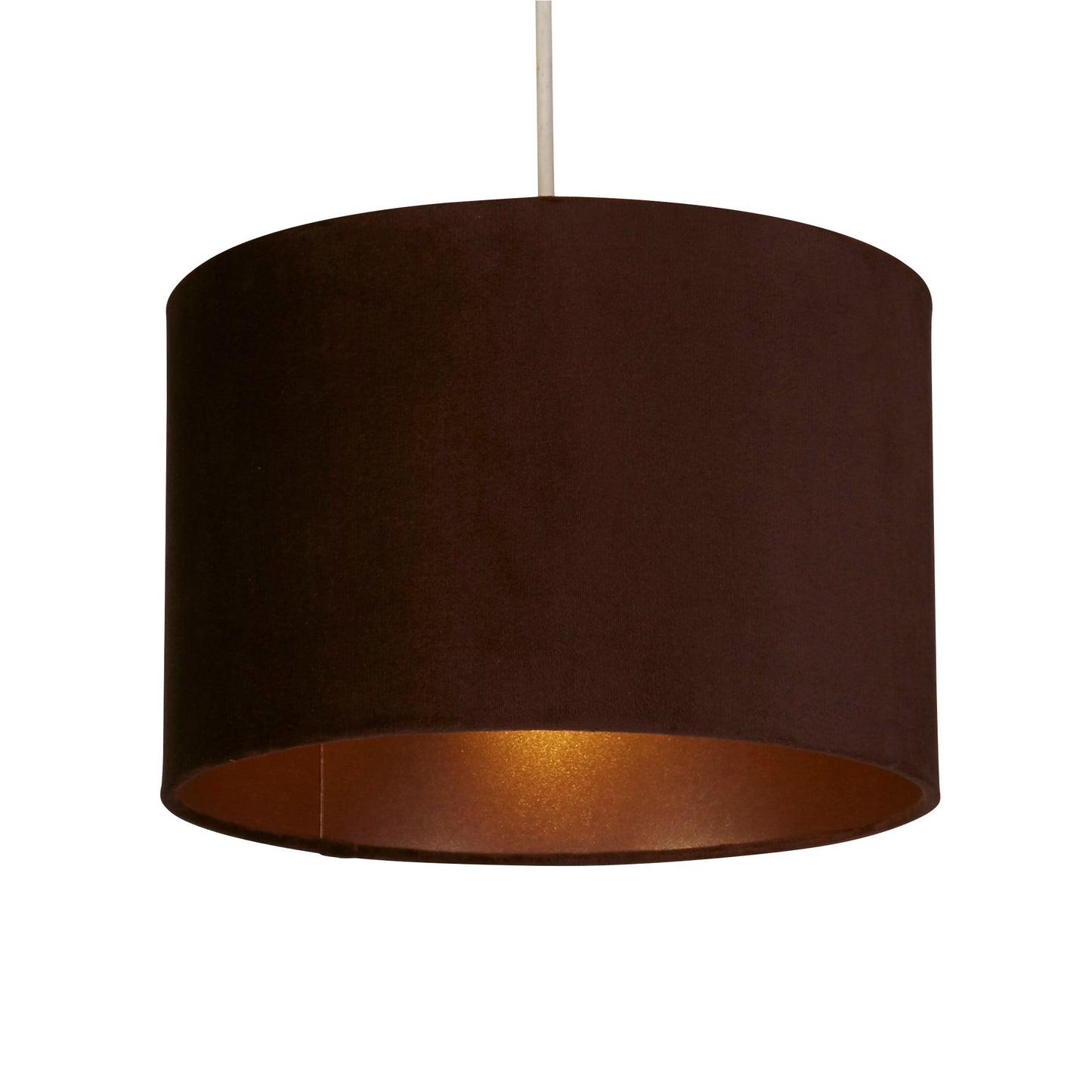 Chocolate Velvet Drum Light Shade (30cm)