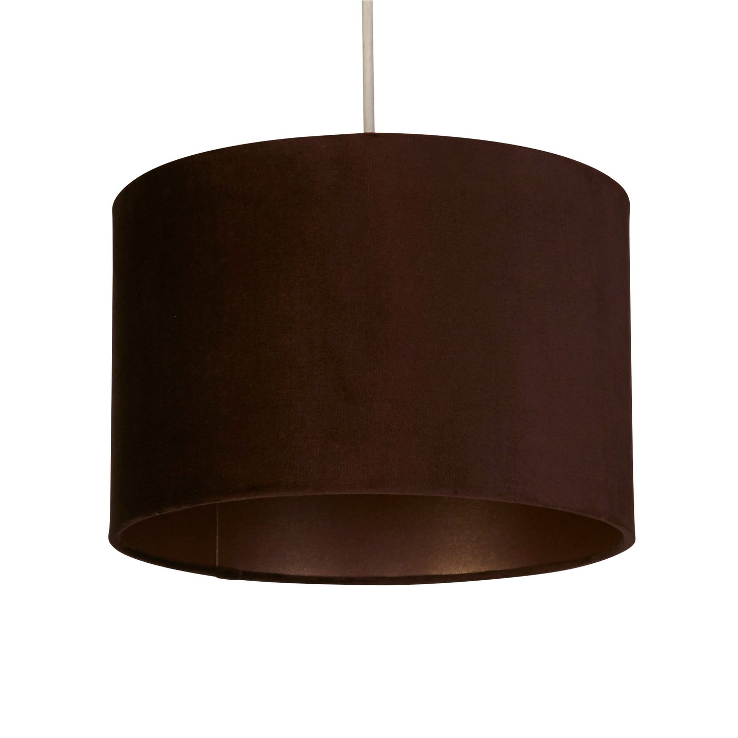 Chocolate Velvet Drum Light Shade (30cm)