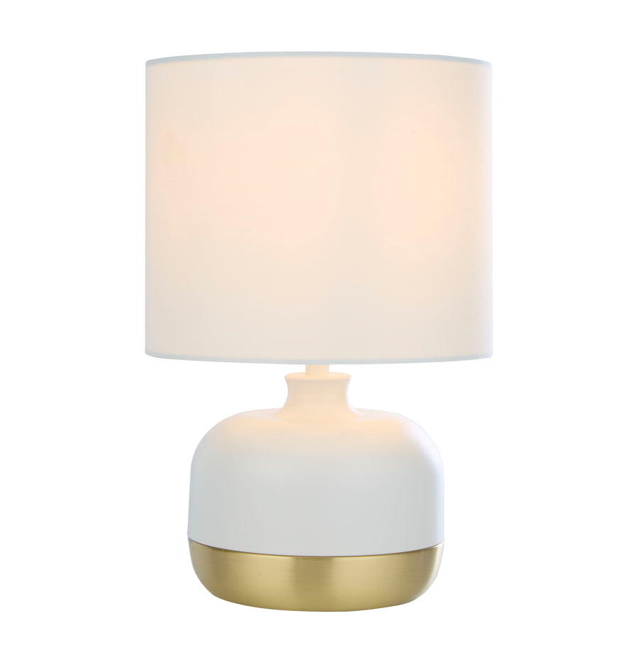 White & Gold Touch Table Lamp