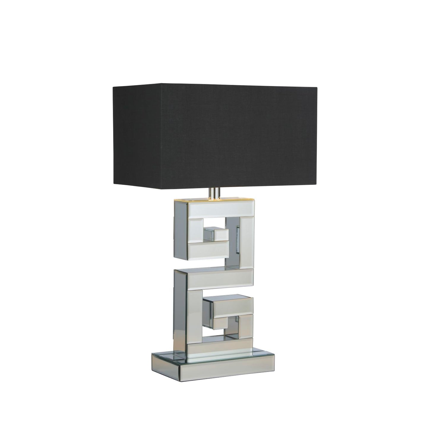 Mirror Table Lamp with Black Shade