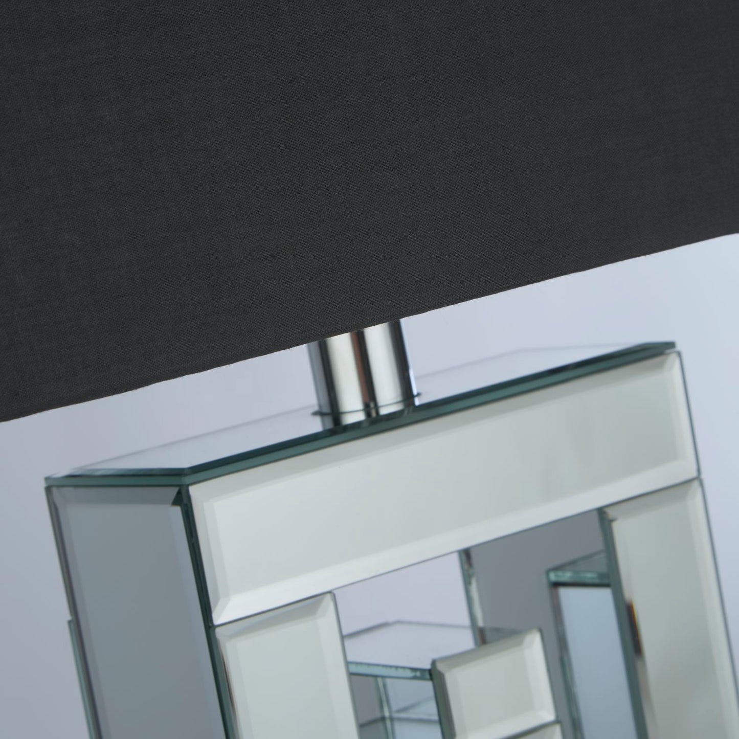 Mirror Table Lamp with Black Shade