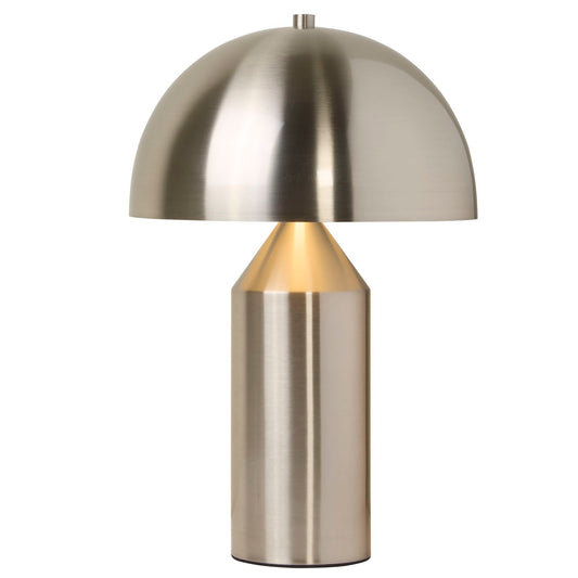 Satin Silver Dome Table Lamp