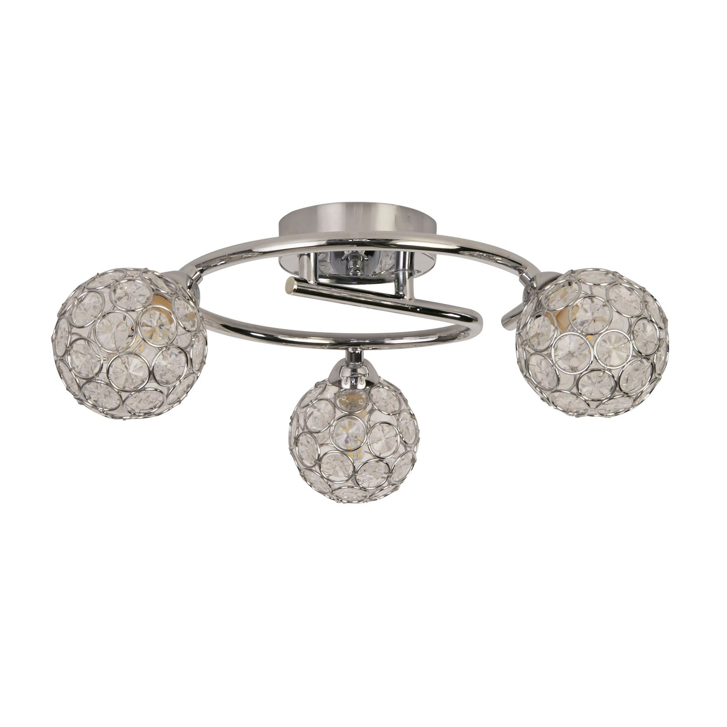 3 Globe Light Chrome Ceiling Light