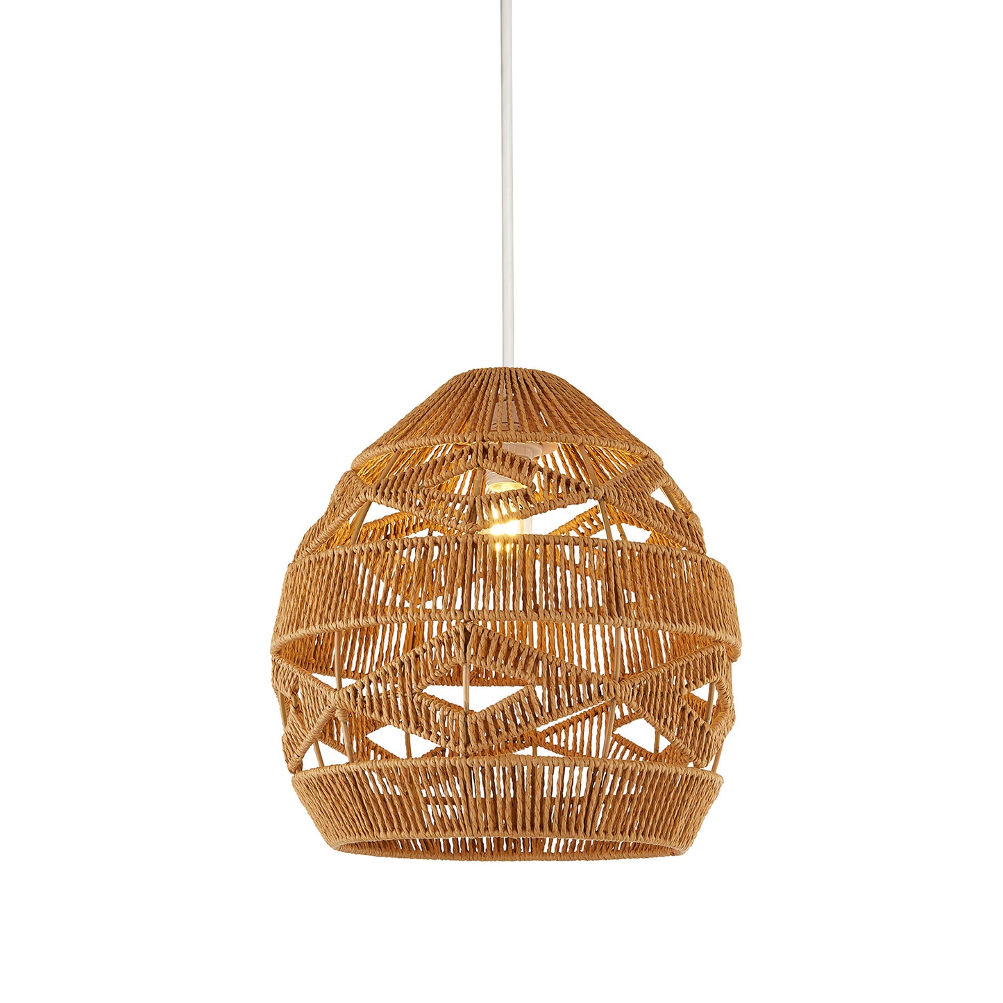 Solana Boho Woven Rattan Easy Fit Light Shade