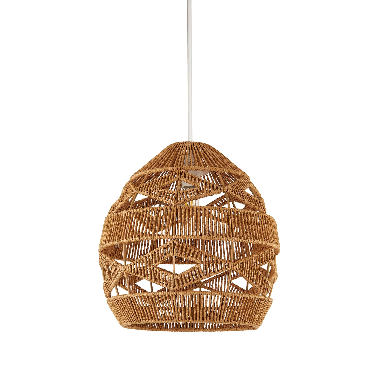 Solana Boho Woven Rattan Easy Fit Light Shade