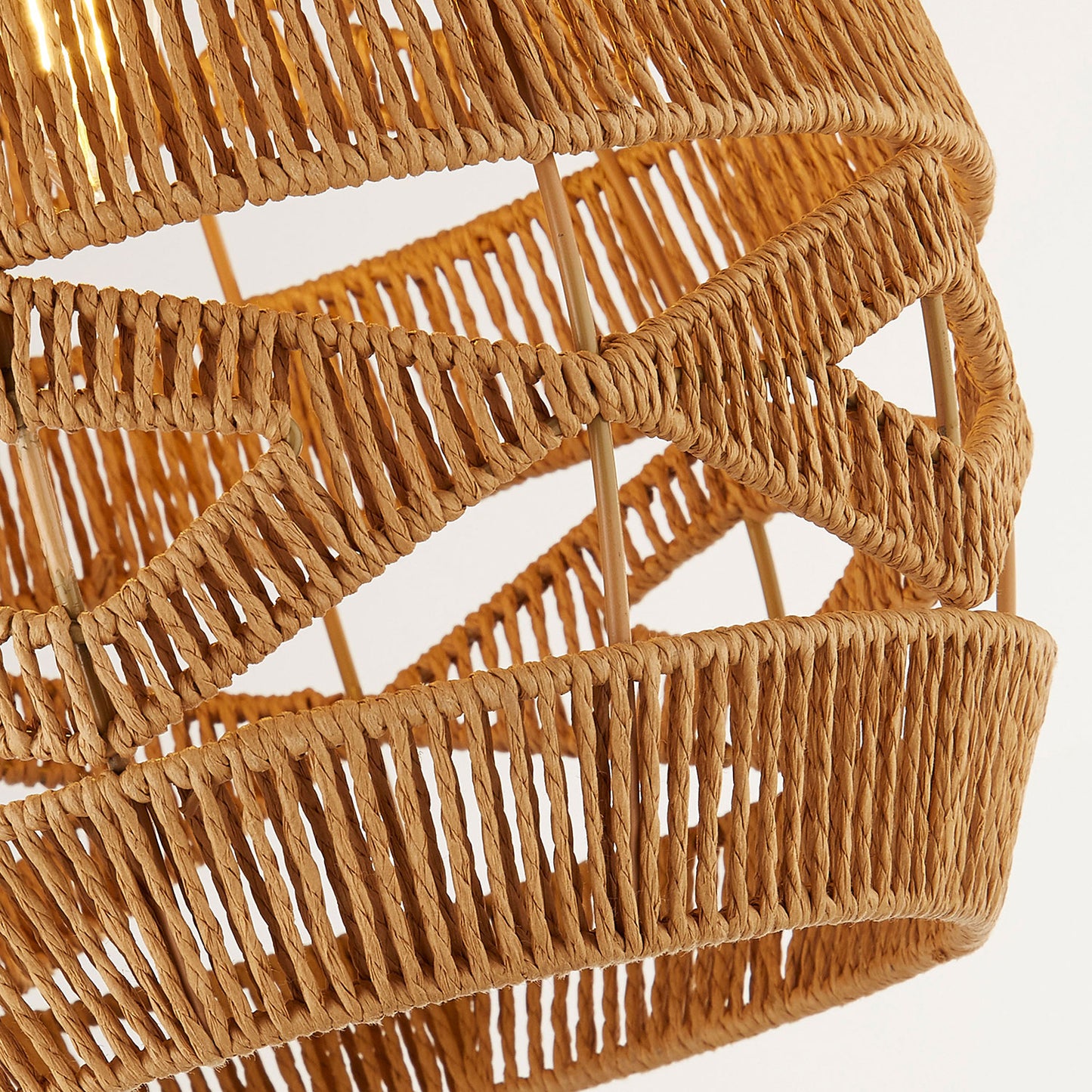 Solana Boho Woven Rattan Easy Fit Light Shade