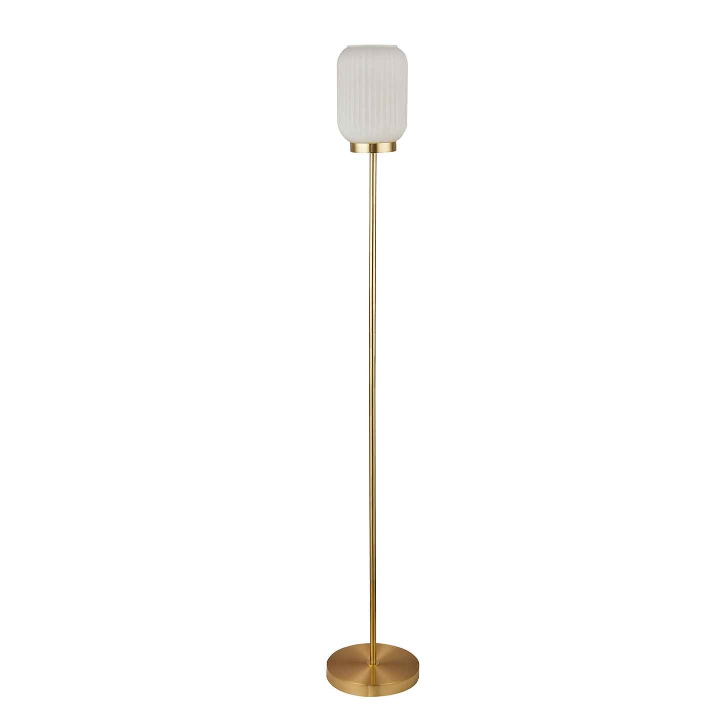 Flute Frosted Ribbed Acrylic Shade Floor Lamp