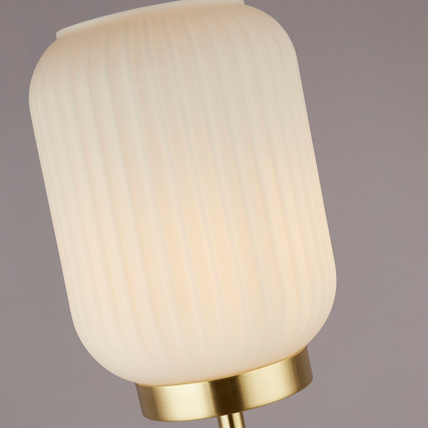 Flute Frosted Ribbed Acrylic Shade Floor Lamp