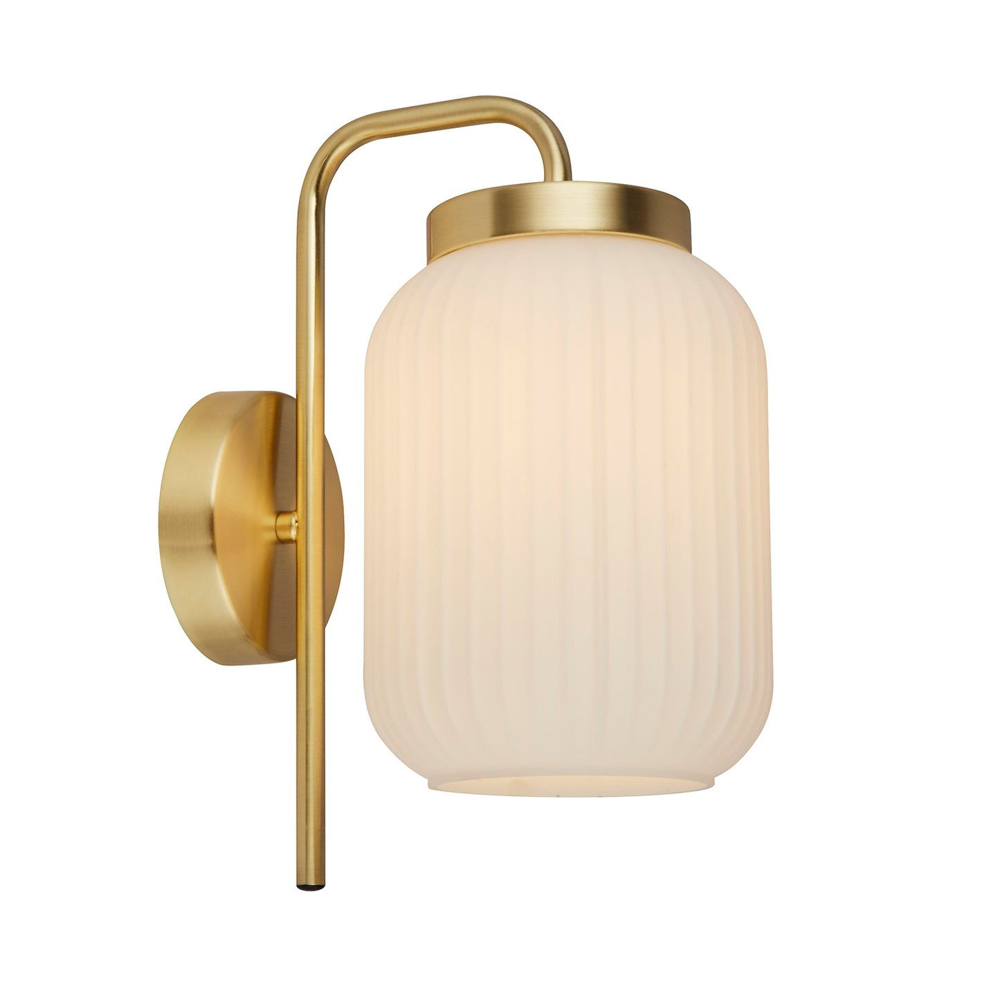 Flute Frosted Ribbed Acrylic Shade Wall Light