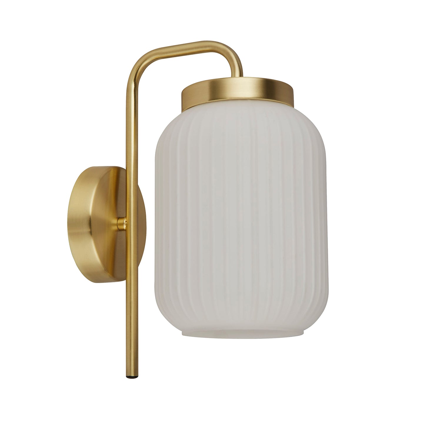 Flute Frosted Ribbed Acrylic Shade Wall Light