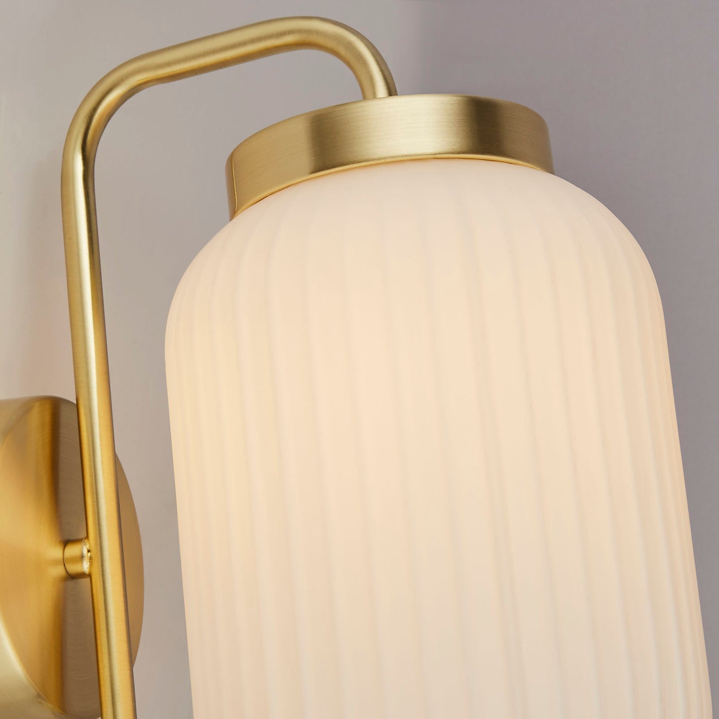 Flute Frosted Ribbed Acrylic Shade Wall Light