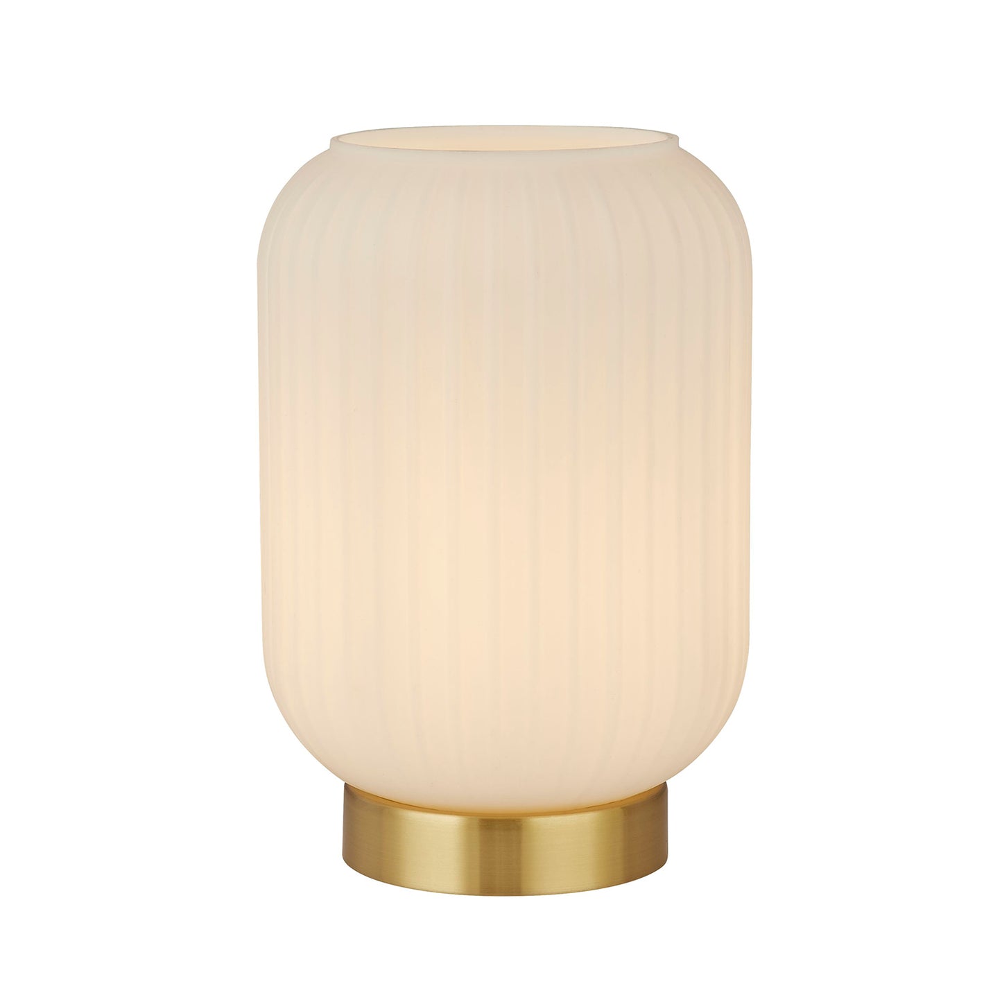 Flute Frosted Ribbed Acrylic Shade Table Lamp