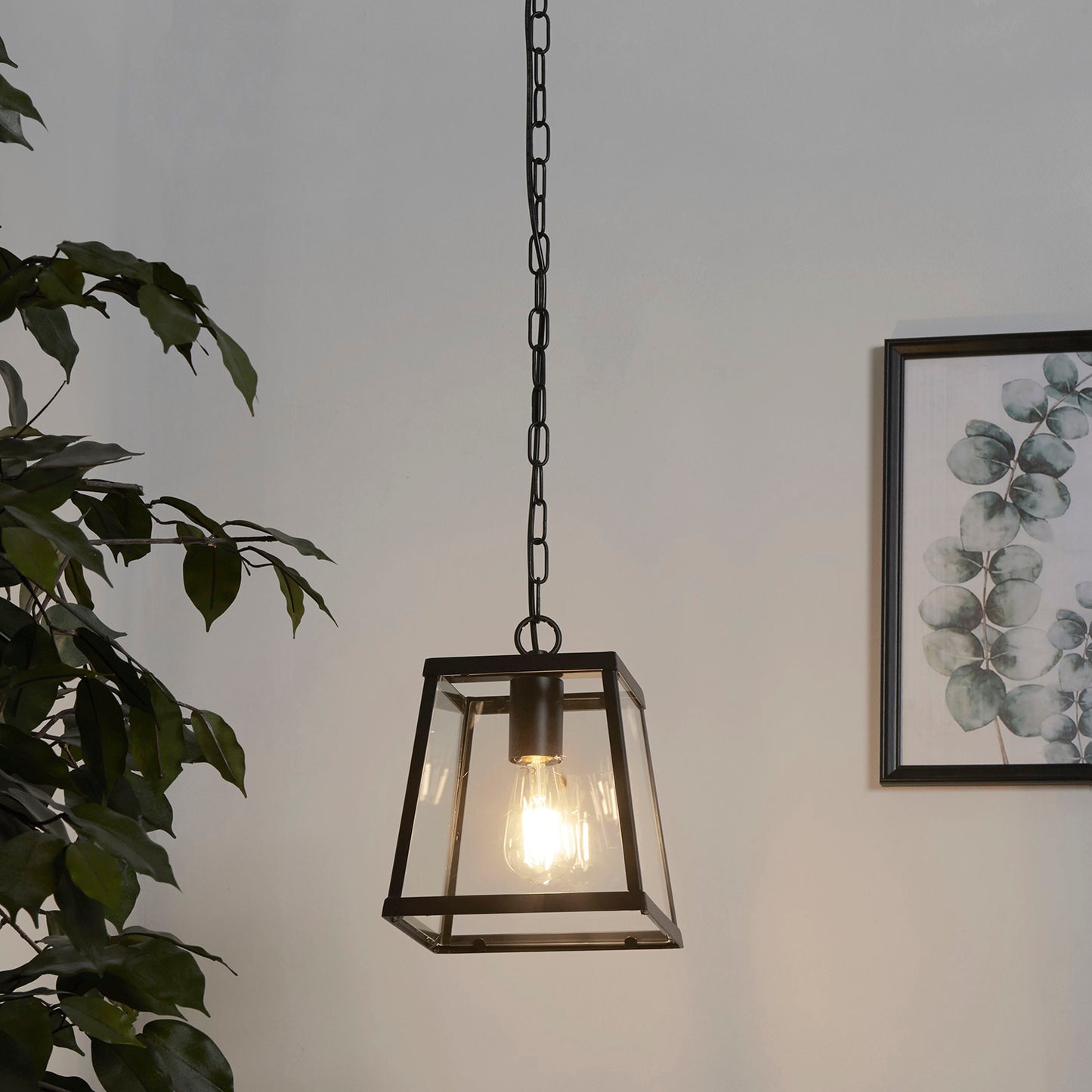 Harbour Lantern Black Pendant Light