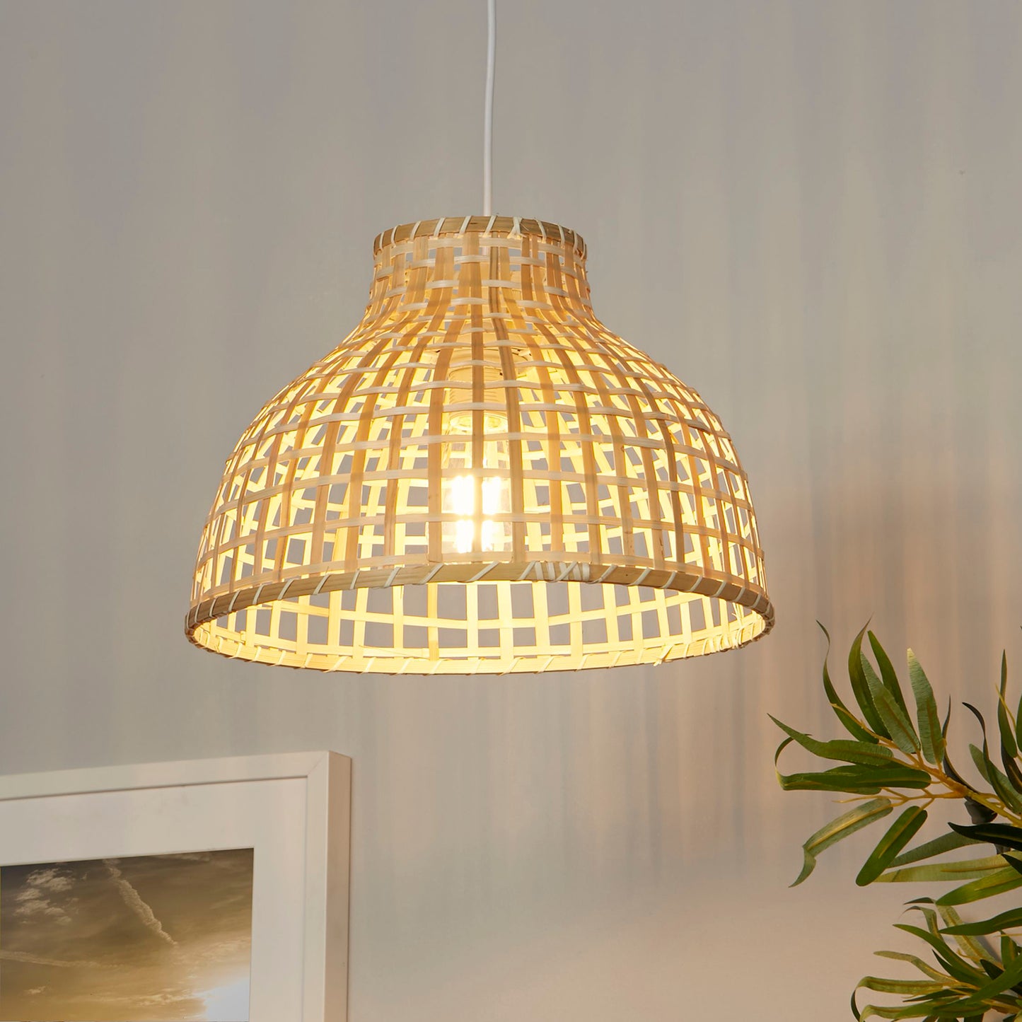 Sundrift Small Woven Bamboo Easy Fit Light Shade