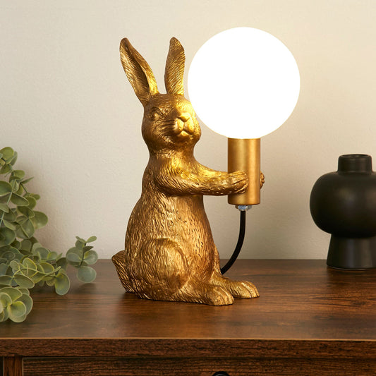 Gold Rabbit Table Lamp