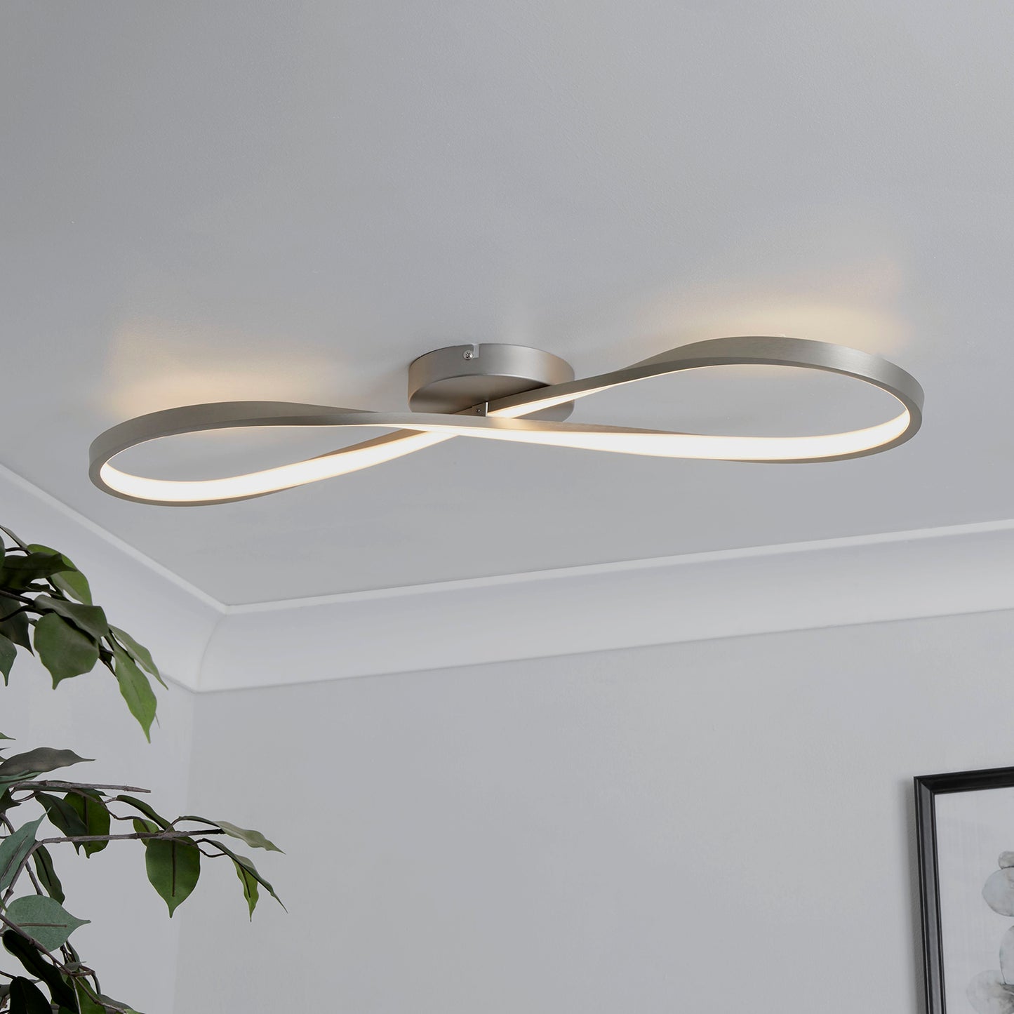 Orbit Glow Silver LED Ceiling Light