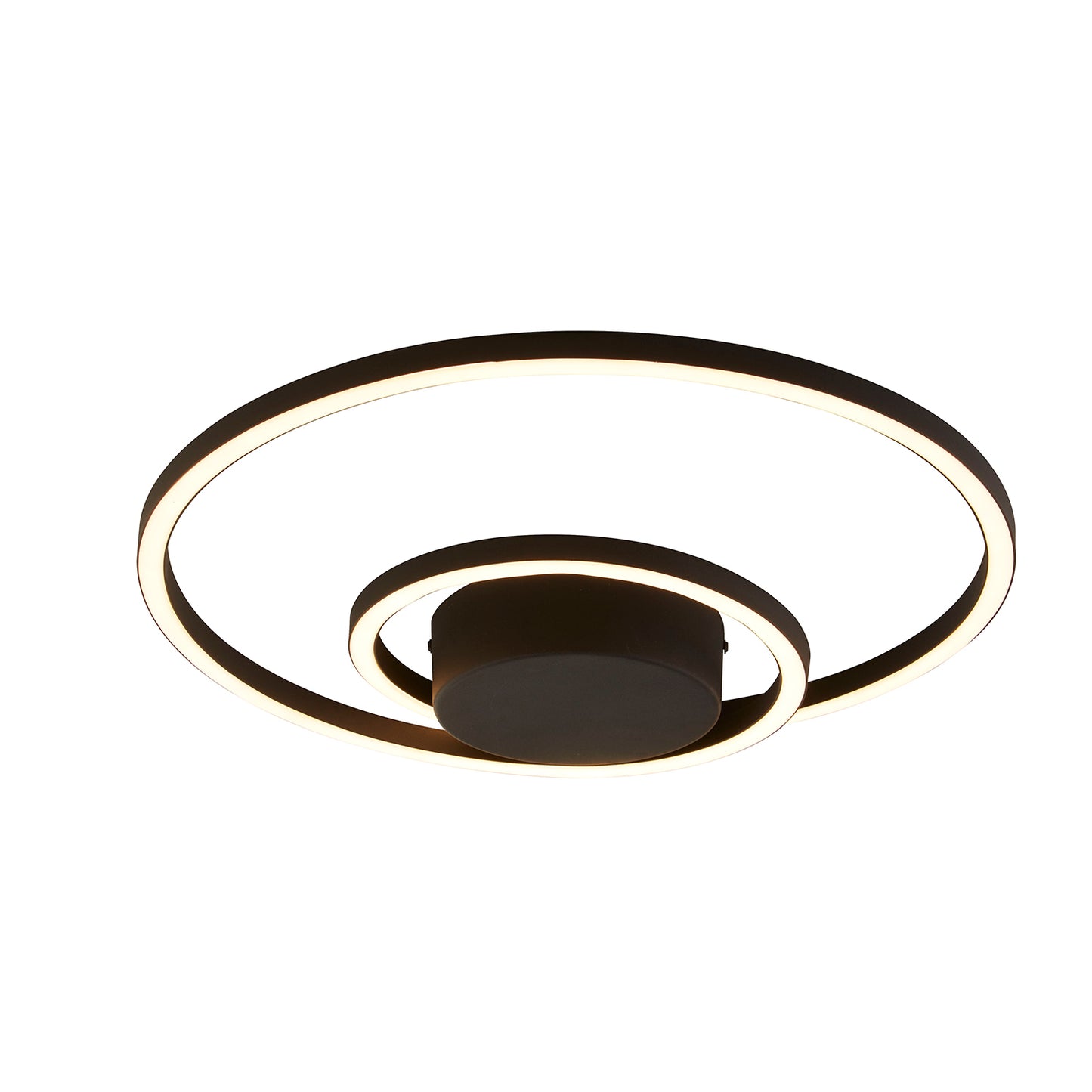 Orbit Glow Spiral Black LED Ceiling Flush Light