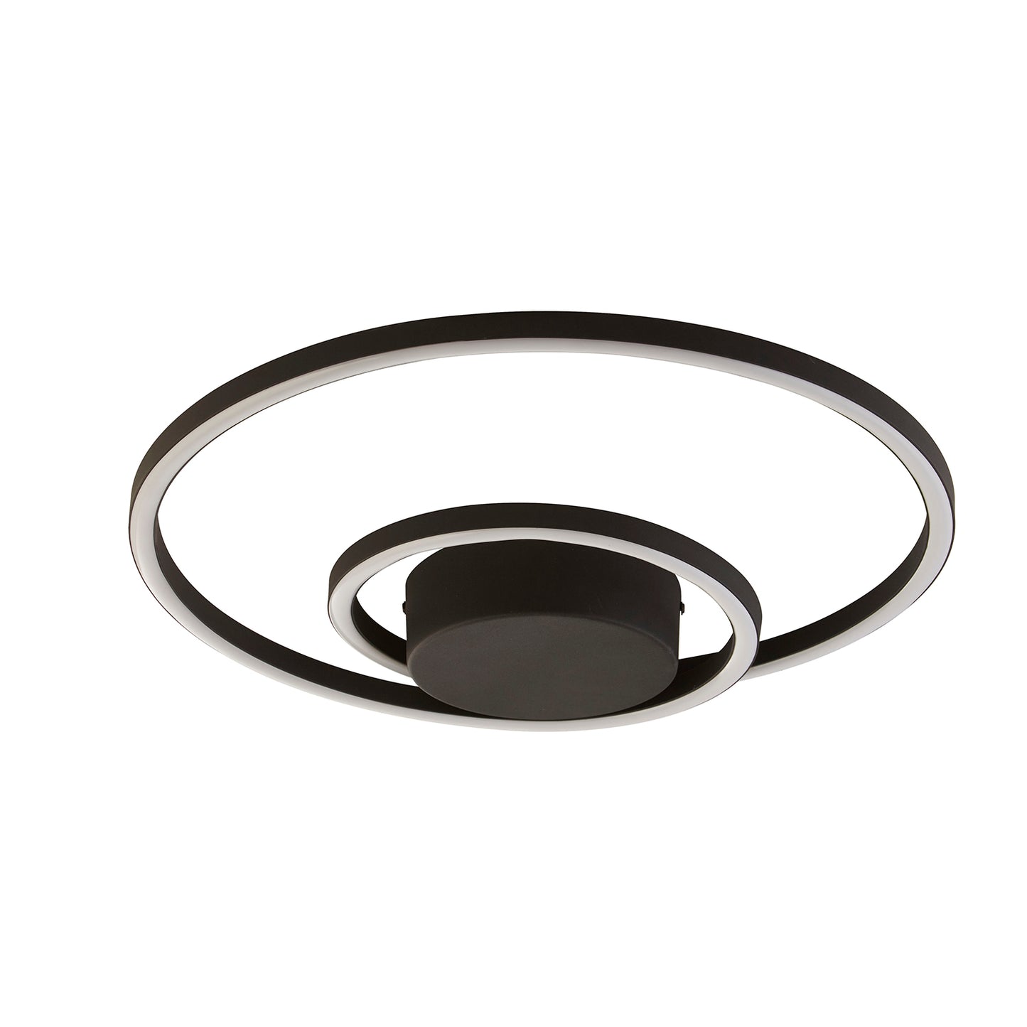 Orbit Glow Spiral Black LED Ceiling Flush Light