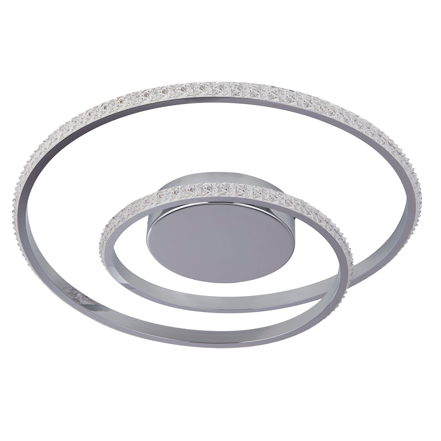 Orbit Glow Chrome LED Ceiling Flush Light