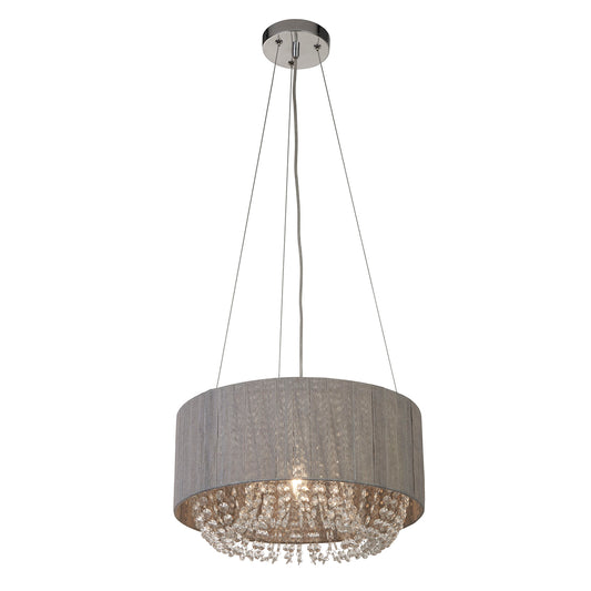 Luna Grey Ceiling Pendant Light with Acrylic Drops