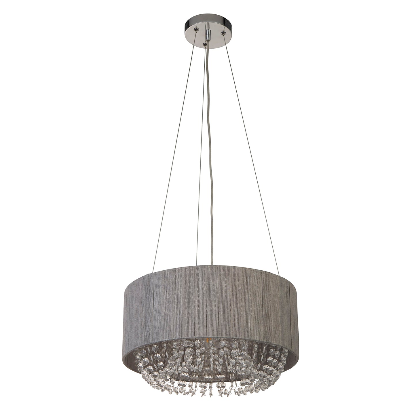 Luna Grey Ceiling Pendant Light with Acrylic Drops