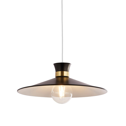 Noir Eclipse Black and Brass Easy Fit Light Shade