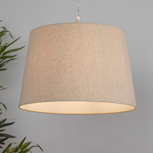 Oakfield Natural Linen Tapered Drum Easy Fit Shade