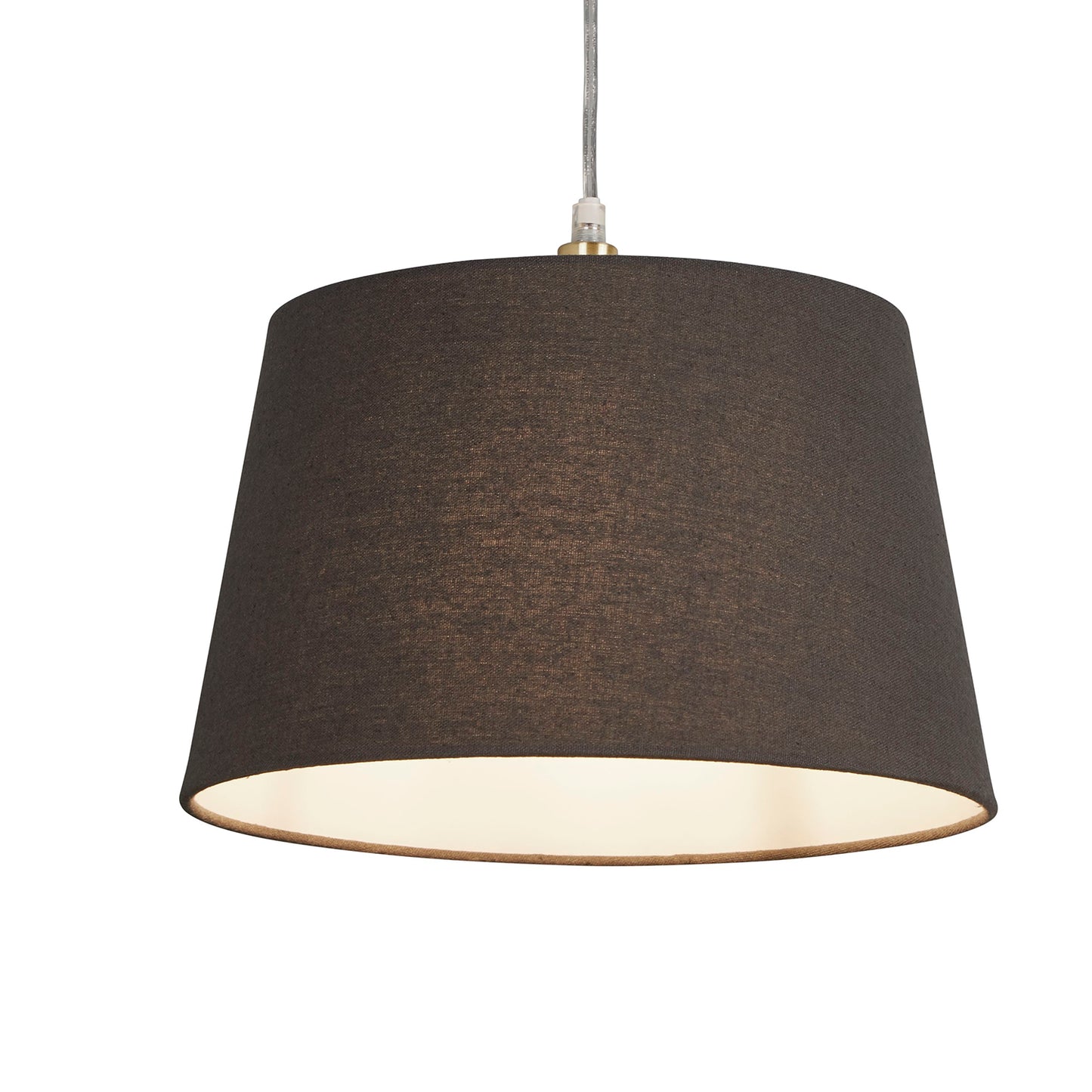 Oakfield Classic Grey Linen Tapered Drum Easy Fit Light Shade