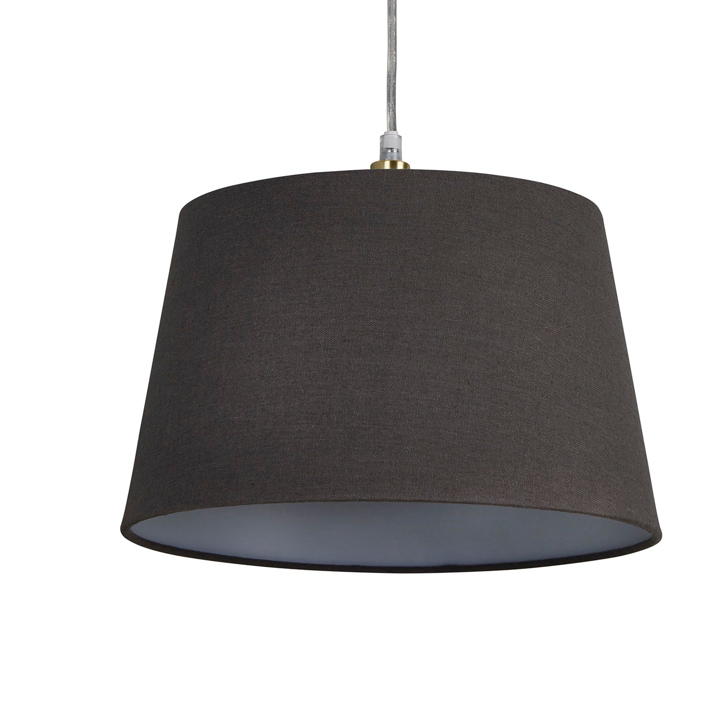 Oakfield Classic Grey Linen Tapered Drum Easy Fit Light Shade