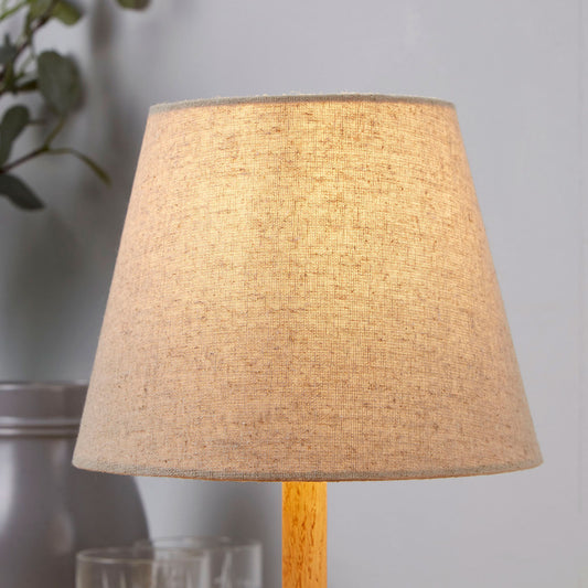 Oakfield Natural Linen Tapered Drum Easy Fit Light Shade