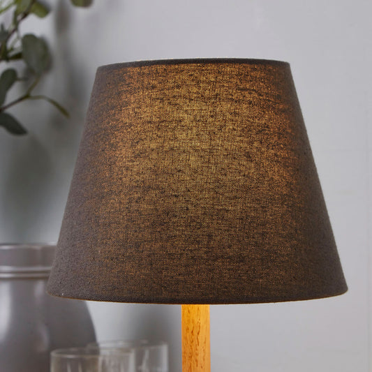 Oakfield Grey Linen Tapered Easy Fit Drum Shade