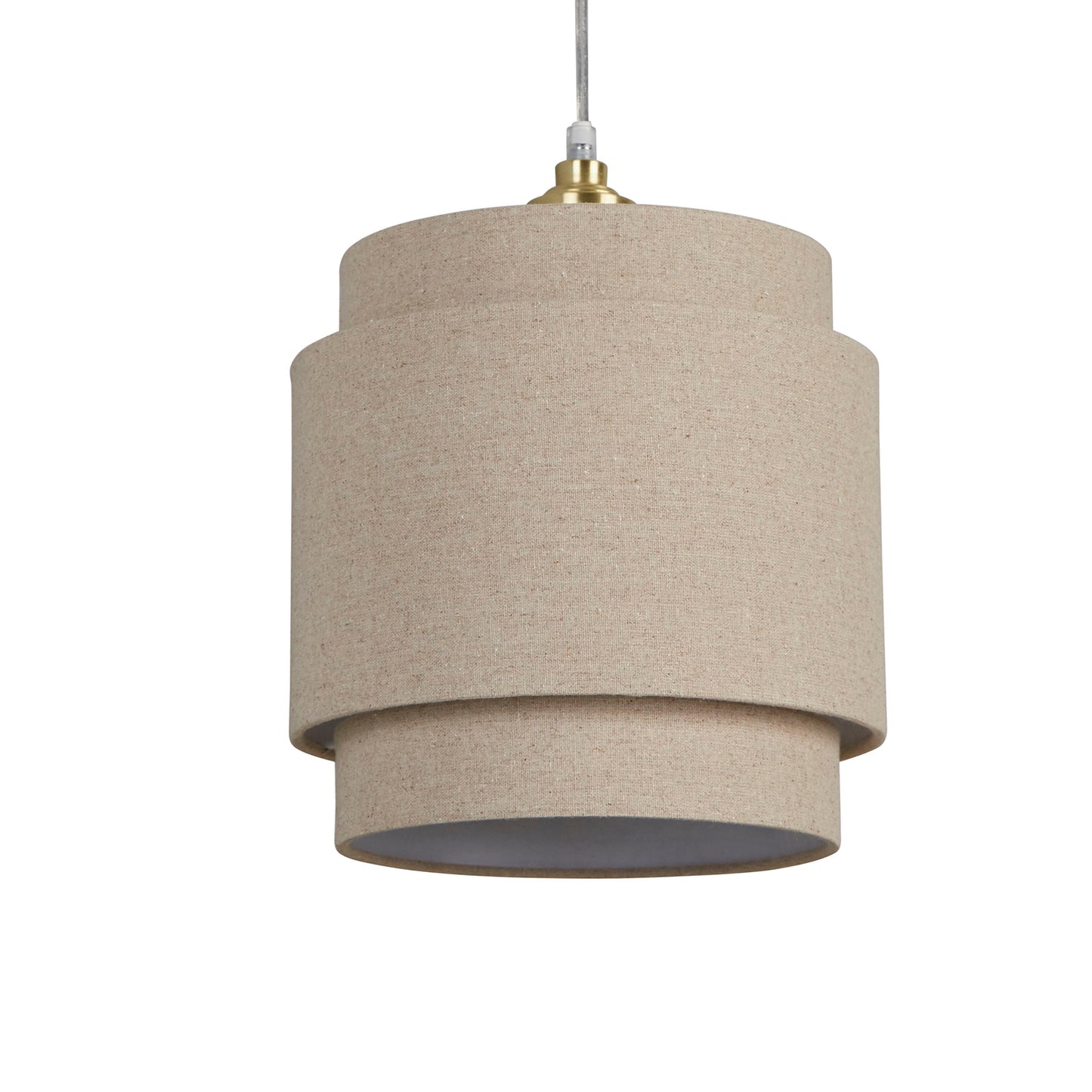 Oakfield Natural Linen Tiered Easy Fit Light Shade
