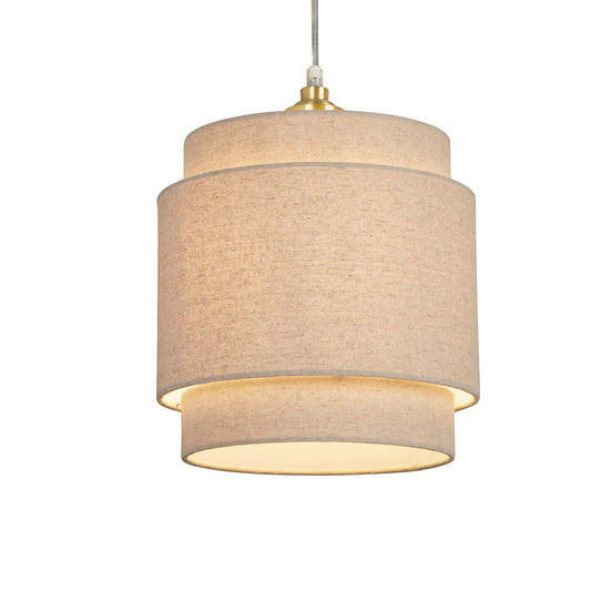 Oakfield Natural Linen Tiered Easy Fit Light Shade