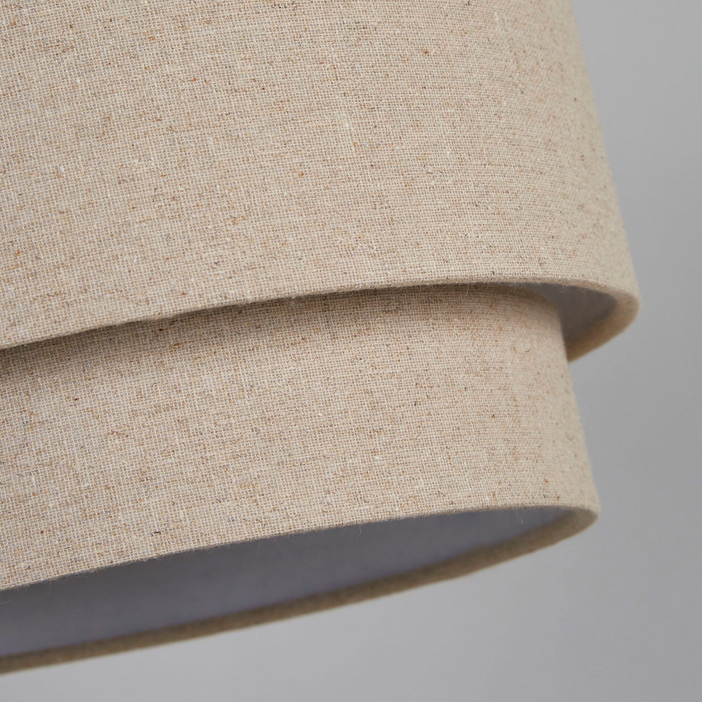 Oakfield Natural Linen Tiered Easy Fit Light Shade