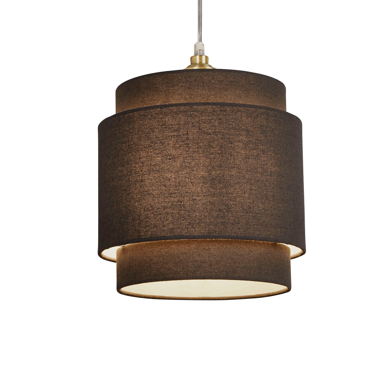 Oakfield Tiered Grey Linen Easy Fit Light Shade