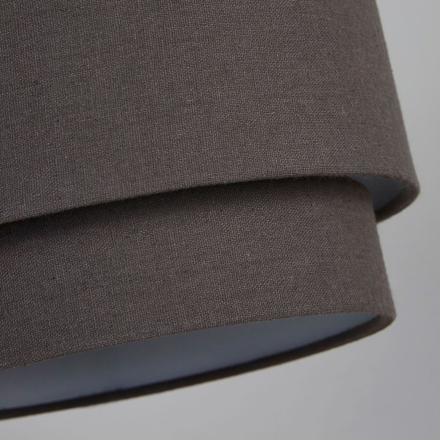Oakfield Tiered Grey Linen Easy Fit Light Shade