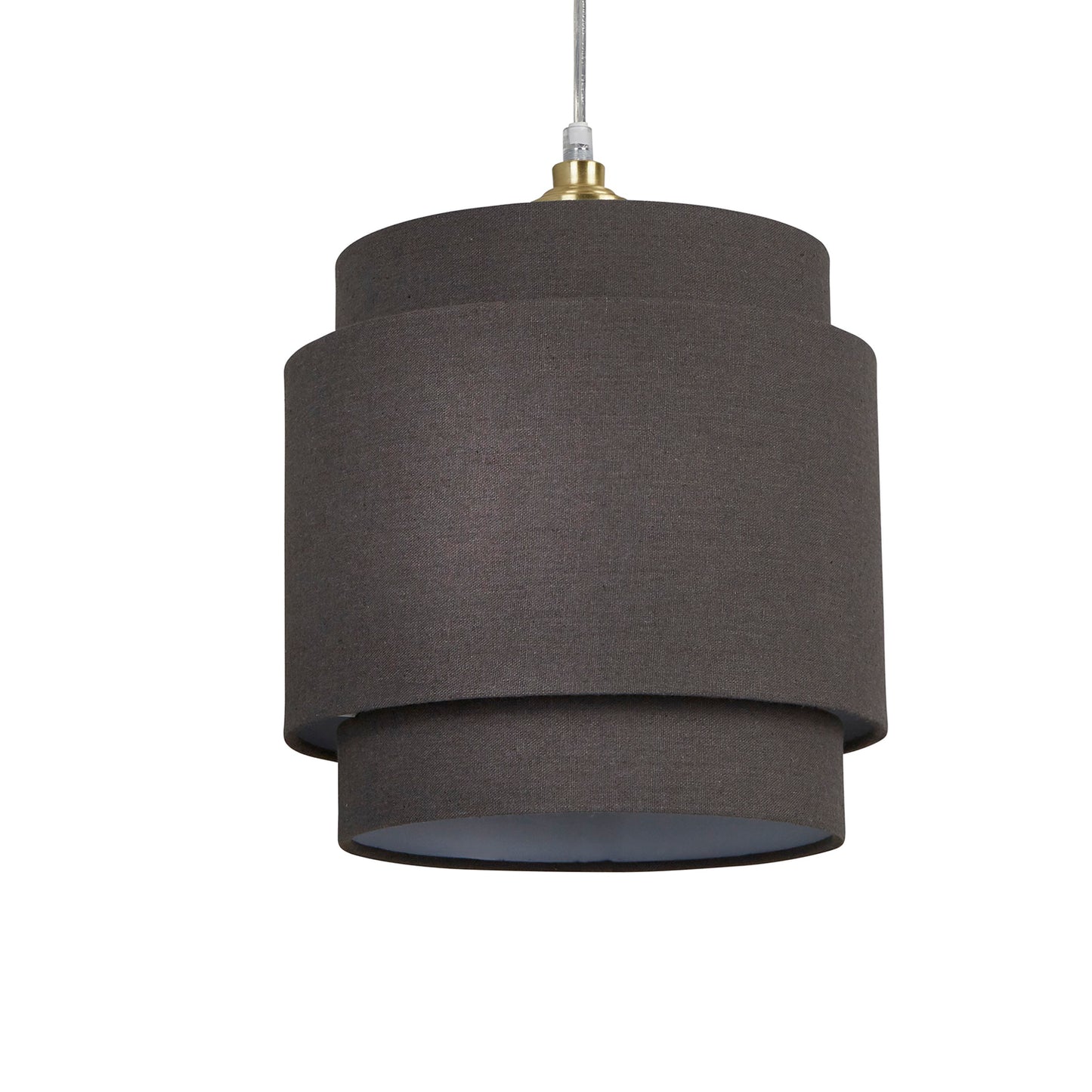 Oakfield Tiered Grey Linen Easy Fit Light Shade